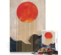 Crimson Sun Fusion Jigsaws 1000 Pieces for Teenagers Tension Relief Snug Joint Playful Challenge Art Decor (38x26cm)