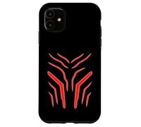 Crimson Veins Abstract Tech Energy Flow Pattern Case for iPhone 11