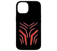 Crimson Veins Abstract Tech Energy Flow Pattern Case for iPhone 14