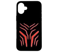 Crimson Veins Abstract Tech Energy Flow Pattern Case for iPhone 16 Plus