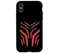 Crimson Veins Abstract Tech Energy Flow Pattern Case for iPhone X/XS