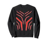 Crimson Veins Abstract Tech Energy Flow Pattern Sweatshirt