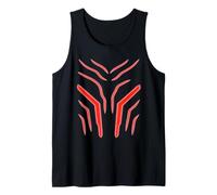Crimson Veins Abstract Tech Energy Flow Pattern Tank Top