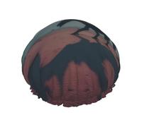 Crimson Wings Double Layer Shower Cap with Comfort Skin Friendly Design for Hair Protection During Bathing