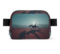 Crimson Wings Square-shaped Waist Bag with Durable Polyester and Adjustable Strap for Daily Outdoor Wearing