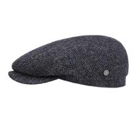 Crimson Wool Herringbone Flat Cap by Lierys