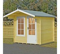 Crinan 8' x 8' 9" Apex Log Cabin - Budget 19mm Cladding Tongue & Groove