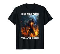 Cringe Alpha Wolf Hide Your Wife Funny Werewolf Meme Cringy T-Shirt