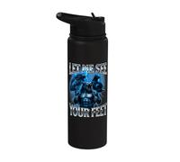 Cringe Alpha Wolf Let Me See Your Feet Weird Stainless Steel Insulated Water Bottle