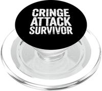 Cringe Attack Survivor Awkward Sarcasm |- PopSockets PopGrip for MagSafe