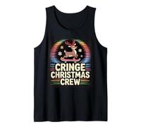 Cringe Christmas Crew Retro Reindeer Skateboard 2025 Tank Top