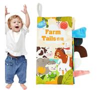 Crinkle Books | Fabric Soft Toddler Cloth Books | Activity Books, Sensory Toys, Early Education and Girls 3-18 Months Lnhgh