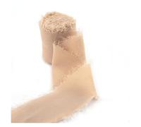 Crinkle Chiffon Ribbon， Chiffon Ribbon 4cm X 5m Frayed Edge Multicolor for Wedding Decoration(Color2)