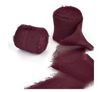 Crinkle Chiffon Ribbon， Chiffon Ribbon Polyester Raw Edge Multicolor 5M By 4CM(1500868)