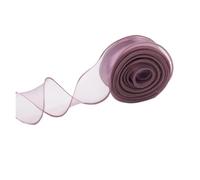 Crinkle Chiffon Ribbon， Yarn Chiffon Ribbon 40mm 10 Yards Multicolor Fishtail Wave Sheer Bouquet Wedding Decor(Purple)