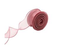 Crinkle Chiffon Ribbon， Yarn Chiffon Ribbon 40mm 10 Yards Multicolor Fishtail Wave Sheer Bouquet Wedding Decor(Pink 2)