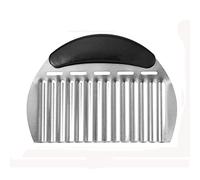 Crinkle Chip Cutter, Potato Chipper with Handle, French Fries Cutter, Stainless Steel Wave Cutter, Vegetable Chopper, Fruit Slicer