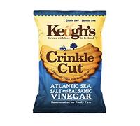 Crinkle Cut Atlantic Sea Salt and Balsamic Vinegar Potato Crisps, 50g