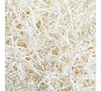 Crinkle Cut Paper Shred Filler, Kraft Shredded Paper for Gift Wrapping & Basket Filling (White, 1000 g)