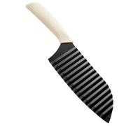 Crinkle Cutter for Potatoes, Veggies & Fruits - Ideal for Wave Fries, Home Kitchen, White