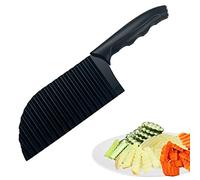 Crinkle Cutter, Potato Cutter, Stainless Steel Wavy Blade Vegetable Slicer, Handheld Chipper Chopper for French Fries, Veggies, Salad, Carrot and Onions, Cutting Tool Home Kitchen Chopping Knife