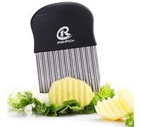 Crinkle Cutter, Stainless Steel Potato Chipper Chip Cutter, Potato Cutter French Fries Vegetable Cutter and Fruit Slicer, Potato Spiral Cutter by IrshPick