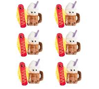 Crinkle Food Flatties Dog Toy - Hot Dog - Pack of 6 - Give Your Dog Their Own Crinkly Food Flatty to Chew, Chase - Provide Your Furry Friend With Hours of Fun With a Side of Zoomies