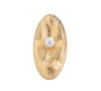 Crinkle Geometric Pearls Adjustable Opening Rings Eye Catching Finger Jewelry Suitable for Daily Wear