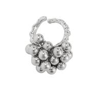 Crinkle Geometric Pearls Adjustable Opening Rings Eye Catching Finger Jewelry Suitable for Daily Wear