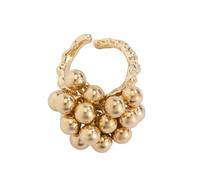 Crinkle Geometric Pearls Adjustable Opening Rings Eye Catching Finger Jewelry Suitable for Daily Wear
