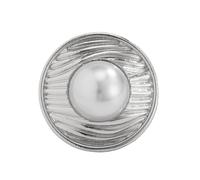 Crinkle Geometric Pearls Adjustable Opening Rings Eye Catching Finger Jewelry Suitable for Daily Wear