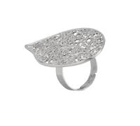 Crinkle Geometric Pearls Adjustable Opening Rings Eye Catching Finger Jewelry Suitable for Daily Wear