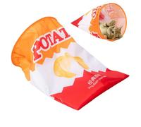 Crinkle Paper Cat Drill Bag, Foldable Chips Tunnel - Cat Tunnel Toy with Plush Ball Cat Tunnel Bag | Pet Tunnel Crinkled Sack Bag