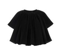 Crinkle Pleated Cape Top - female - CO - Blouses - Black - M - Blouses & Shirts M