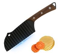 Crinkle Slicer Stainless Steel Crinkle Cutter Potato Chipper Knife Wave Knife French Fries Chips Chopping Knives Chip Cutter Fries Wave Knives Waves Cutting Tool French Cutters for Potato Vegetables