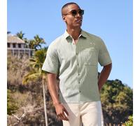Crinkle Texture Shirt lands end Green XXL