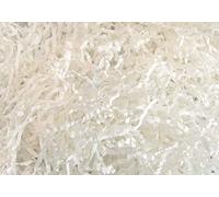 Crinkle Zig Zag Shredded Packing Paper - Gift Hamper Basket Fill Packaging - White (1kg)