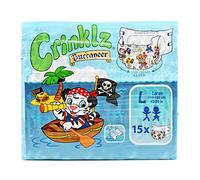 Crinklz Buccaneer Adult Diapers/Nappies, Large (pack of 15)
