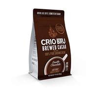 Crio Bru Brewed Cacao Double Chocolate Light Roast - Coffee Alternative Natural Healthy Drink | 100% Pure Ground Cacao Beans | 99.99% Caffeine Free, Keto, Low Carb, Paleo, Brew And Enjoy Hot or Iced