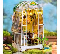 CRIOLPO Book Nook Kit with LED Lights, DIY Miniature House Kit Dolls House Kit, 3D Wooden Puzzle Bookend Booknook Book Shelf Decoration Gift for Teens Adults