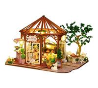 CRIOLPO DIY Doll House Kit, Miniature House Kits For Adults, 1:24 Scale Wooden Craft, Tiny House Model Kits For Inventive Crafting And Relaxation - Siti Mocha