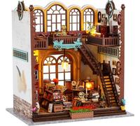 CRIOLPO DIY Miniature Doll House Kit, Enchanting Magic Book Store Book Nook Kit, 1:24 Scale Tiny Library House with Detailed Furniture, For Book Lovers and Craft Enthusiasts - Magic Book House