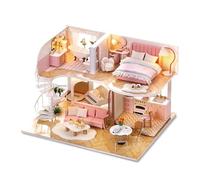 CRIOLPO DIY Miniature Doll House Kit, Miniature House Kits For Adults, Dolls House Doll House Kit, Wooden Dolls House Craft Kits, Inventive Room Tiny House Making Kit - Morning Light