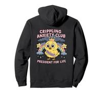 Crippling Anxiety Club Funny Cute Sad Bird Pullover Hoodie