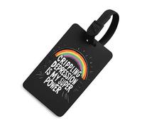 Crippling Depression is My Super Power Luggage Tags for Suitcases Handbag Tag Labels Travel Accessories Privacy Cover ID Label