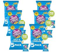 Crips Snack Bundle with Snack A Jack Salt & Vinegar Multipack Rice Cakes Crisps (5x19g) - 6 Pack | Rice Cakes with Marmite Yeast Extract, No Artificial Preservatives, Colours or Flavours.