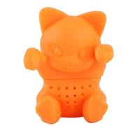 Crisis Tea Leaf Strainer, Non-Toxic Silicone, Cat-Shaped, Orange, Tea Infuser