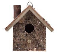 Crisis Wooden Bird House, Moisture Proof Hanging Type Wooden Hanging Birdhouse, Colourful Warm and Comfortable Bird Resting Place, Decorative Nest Box for Garden Bird Wren Swallow Sparrow