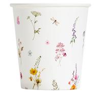 Crisky 100 Pack 5oz Paper Cups, Disposable Bathroom Cups, Eleglant Design Floral Small Mouthwash Cups, Hot/Cold Beverage Coffee, Dessert Cups for Birthday Parties, Home-use, Picnics, Ceremonies