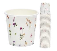 Crisky 300 Pack Paper Bathroom Cups 3oz Disposable, Elegant Design Floral Small Mouthwash, Hot/Cold Beverage Coffee, Dessert Available for Birthday Parties, Home-use, Picnics, Ceremonies Any Events